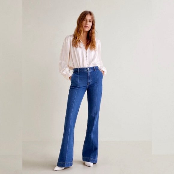 mango jeans flare